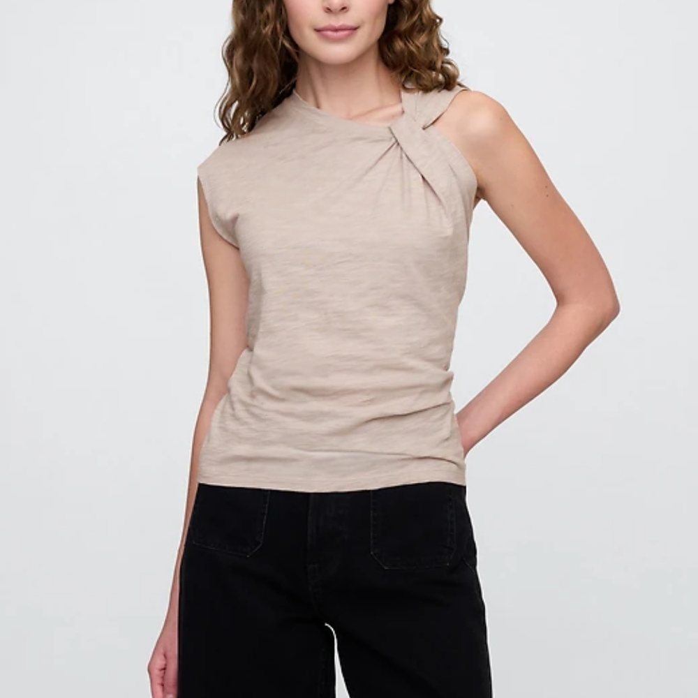 GAP Beige Twist Detail Tank Top